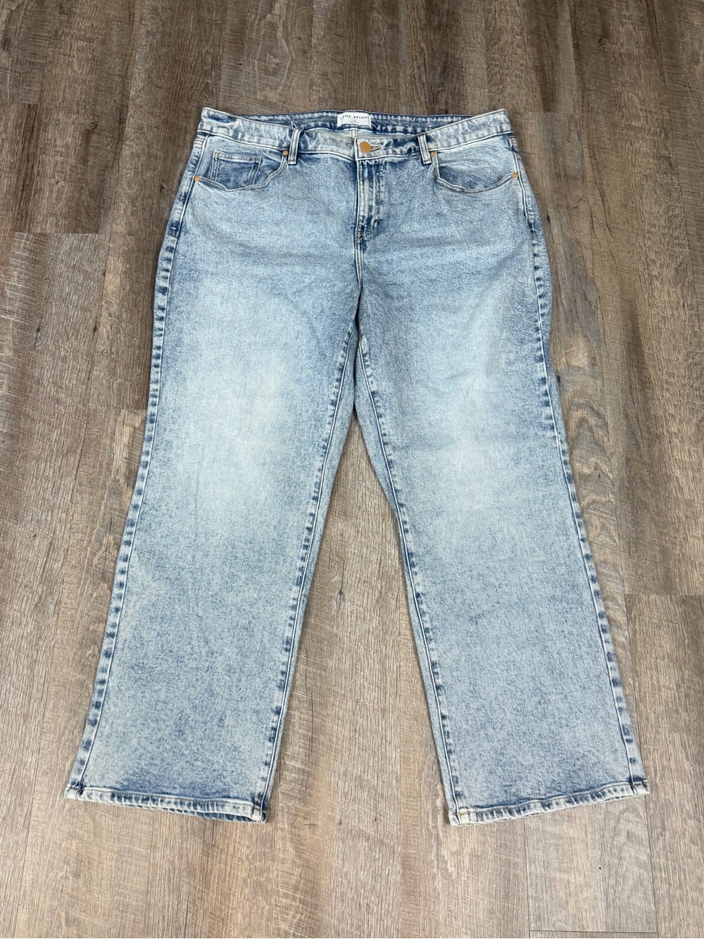 Lane Bryant Straight Jeans Womens Plus 18 Light Wash Mid Rise Denim Stretch